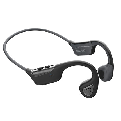 PARAMITA R8 Real Bone Conduction Bluetooth Headphone Wireless BT5.3 Waterproof Sports Headset with Mic for Workouts Run Driving